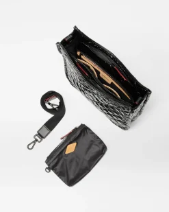 MZ Wallace Metro|Crossbody|Box Metro Crossbody BlackLacquer