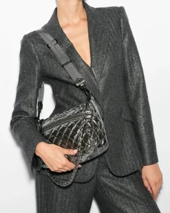 MZ Wallace Crosby|Crossbody|Crosby Ella Crossbody PewterMetallic