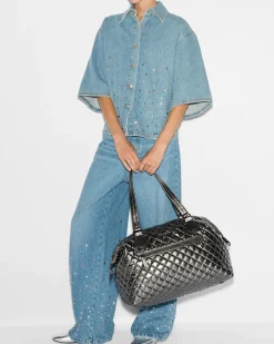 MZ Wallace Crosby|Duffels|Crosby Getaway PewterMetallic