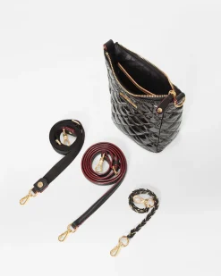 MZ Wallace Crosby|Crossbody|Crosby Go BlackLacquer