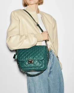 MZ Wallace Crosby|Crossbody|Crosby Lock Medium Crossbody Emerald