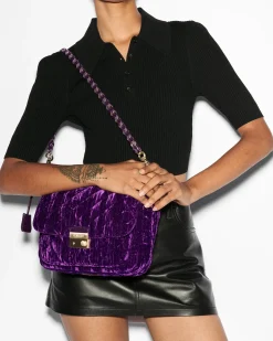 MZ Wallace Crosby|Crossbody|Crosby Lock Medium Crossbody VelvetAmethyst