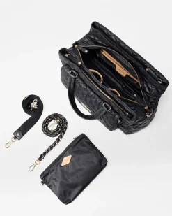 MZ Wallace Work|Shoulders|Crosby Lock Satchel Black