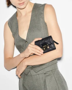 MZ Wallace Crosby|Accessories|Crosby Lock Small Wallet Black