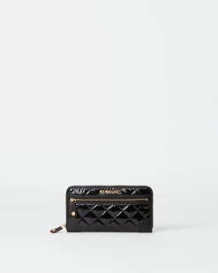 MZ Wallace Accessories|Crosby Long Wallet BlackLacquer