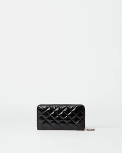 MZ Wallace Accessories|Crosby Long Wallet BlackLacquer