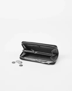 MZ Wallace Accessories|Crosby Long Wallet BlackLacquer