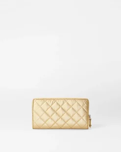 MZ Wallace Crosby|Accessories|Crosby Long Wallet LightGoldPearlMetallic