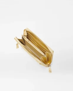 MZ Wallace Crosby|Accessories|Crosby Long Wallet LightGoldPearlMetallic