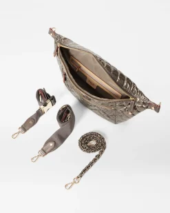 MZ Wallace Crosby|Belt Bags & Slings|Crosby Sling MoondustMetallicLacquer