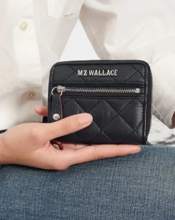 MZ Wallace Accessories|MZW Exclusives|Crosby Small Wallet BlackRec