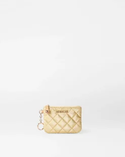 MZ Wallace Metro|Accessories|Flat Metro Key Pouch LightGoldPearlMetallic
