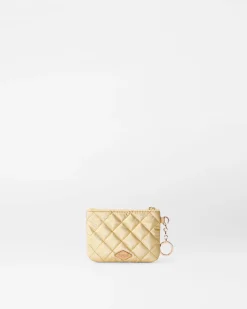 MZ Wallace Metro|Accessories|Flat Metro Key Pouch LightGoldPearlMetallic