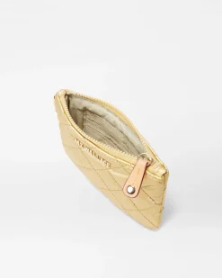 MZ Wallace Metro|Accessories|Flat Metro Key Pouch LightGoldPearlMetallic