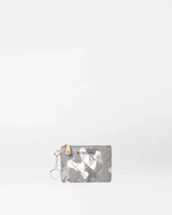 MZ Wallace Metro|Accessories|Flat Metro Key Pouch SilverMetallicCamo