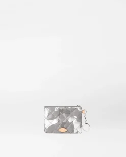 MZ Wallace Metro|Accessories|Flat Metro Key Pouch SilverMetallicCamo
