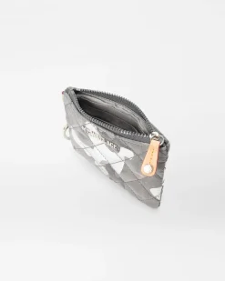 MZ Wallace Metro|Accessories|Flat Metro Key Pouch SilverMetallicCamo