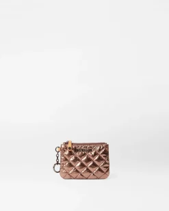 MZ Wallace Metro|Accessories|Flat Metro Key Pouch CopperMetallicLacquer