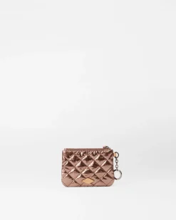 MZ Wallace Metro|Accessories|Flat Metro Key Pouch CopperMetallicLacquer