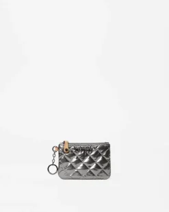 MZ Wallace Metro|Accessories|Flat Metro Key Pouch PewterMetallic