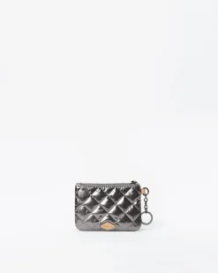 MZ Wallace Metro|Accessories|Flat Metro Key Pouch PewterMetallic