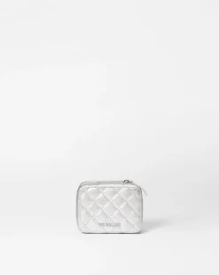 MZ Wallace Accessories|Jewelry Box SilverMetallicLeather