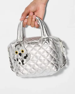 MZ Wallace Accessories|Key Charm SilverMetallicLeather
