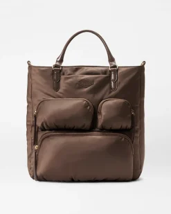 MZ Wallace Chelsea|Totes|Large Chelsea Top Handle Tote Walnut