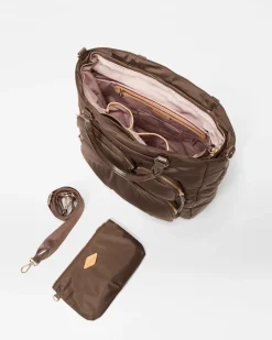 MZ Wallace Chelsea|Totes|Large Chelsea Top Handle Tote Walnut