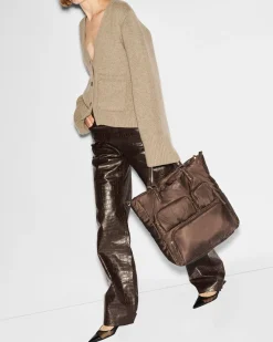 MZ Wallace Chelsea|Totes|Large Chelsea Top Handle Tote Walnut