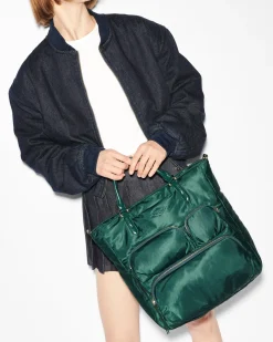 MZ Wallace Chelsea|Totes|Large Chelsea Top Handle Tote Emerald