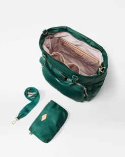 MZ Wallace Chelsea|Totes|Large Chelsea Top Handle Tote Emerald