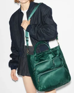 MZ Wallace Chelsea|Totes|Large Chelsea Top Handle Tote Emerald