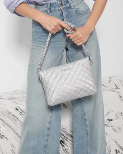 MZ Wallace Crosby|Crossbody|Large Crosby Pippa OysterMetallic