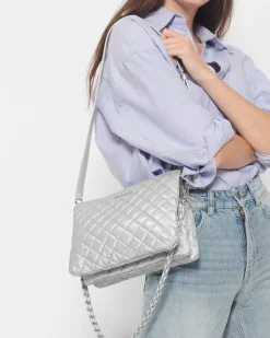 MZ Wallace Crosby|Crossbody|Large Crosby Pippa OysterMetallic