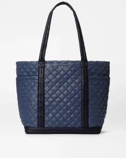 MZ Wallace Metro|Baby|Large Empire Tote Navy/BlackColorBlock