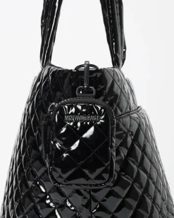 MZ Wallace Accessories|Large Metro Link Pouch BlackLacquer