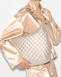 MZ Wallace Metro|Shoulders|Large Metro Shoulder PaleRoseGoldMetallic