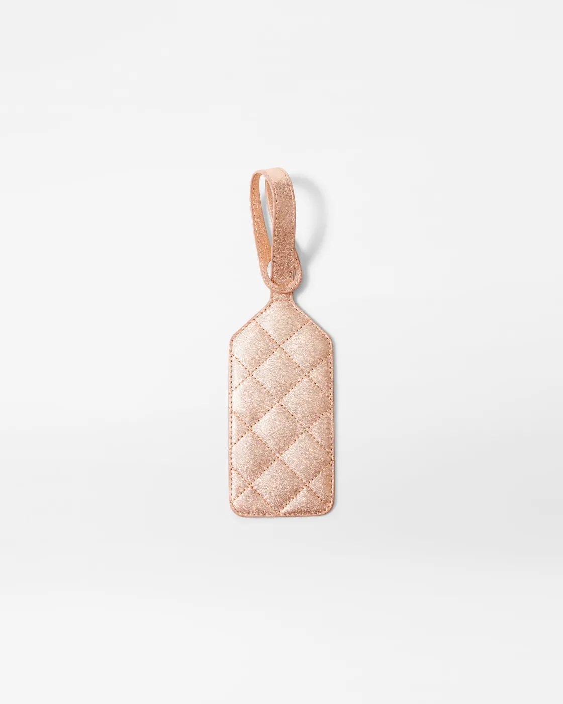 MZ Wallace Accessories|Luggage Tag RoseGoldMetallicLeather