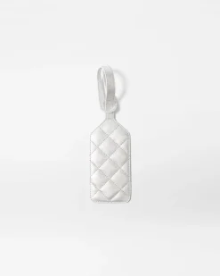 MZ Wallace Accessories|Luggage Tag SilverMetallicLeather
