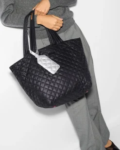 MZ Wallace Accessories|Luggage Tag SilverMetallicLeather