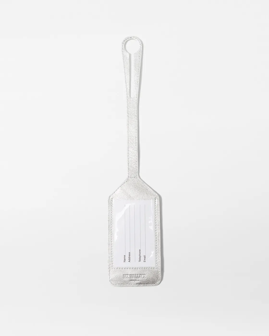 MZ Wallace Accessories|Luggage Tag SilverMetallicLeather