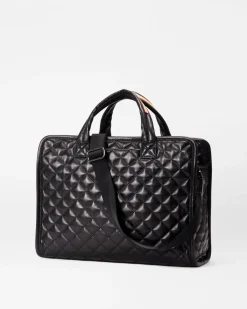 MZ Wallace Totes|MZW Exclusives|Medium Box Tote QuiltedBlackLeather