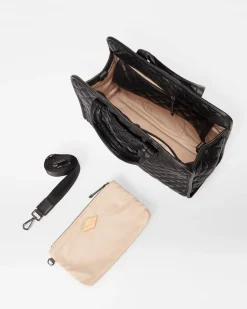 MZ Wallace Totes|MZW Exclusives|Medium Box Tote QuiltedBlackLeather
