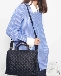 MZ Wallace Metro|Work|Medium Box Tote Black