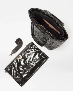 MZ Wallace Totes|Medium Empire Tote BlackLacquer