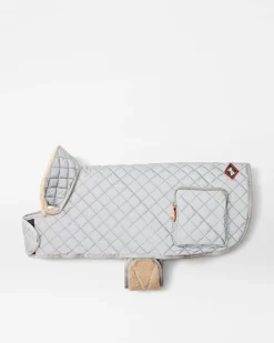 MZ Wallace Accessories|Medium MZW Dog Coat SilverReflectiveW/TanSherpa