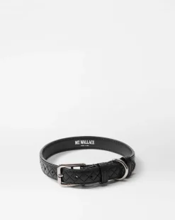 MZ Wallace Accessories|Medium MZW Dog Collar BlackLeather