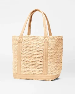 MZ Wallace Raffia|Travel|Medium Raffia Tote Raffia/Camel