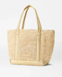 MZ Wallace Raffia|Totes|Medium Raffia Tote SequinRaffia/LightGoldPearlMetallic